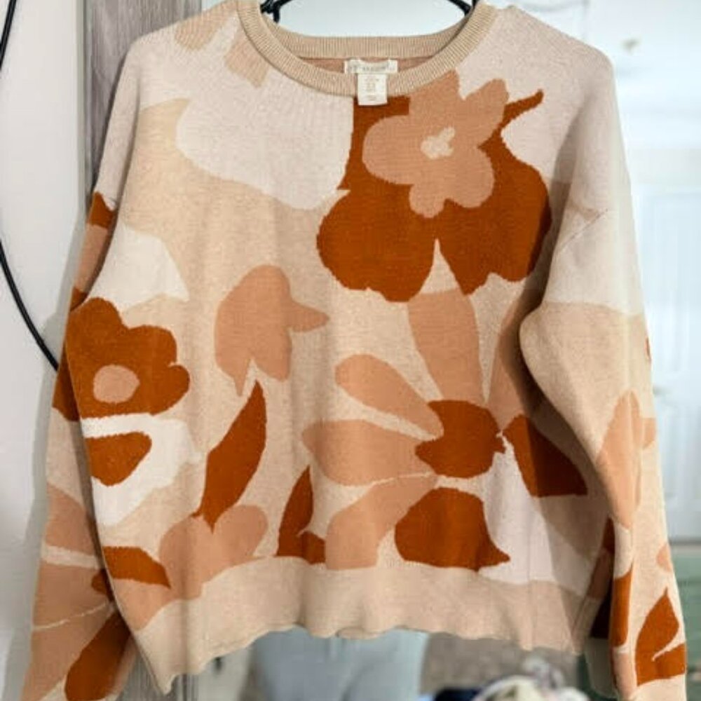 Cynthia Rowly | XL | Orange Floral knitted top